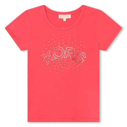 Camiseta Rosa Escarlata KORS Taches Niña