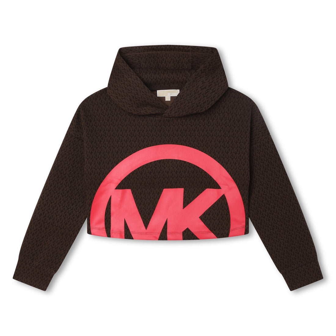 Buzo Cropped Hooded Chocolate MK Niña