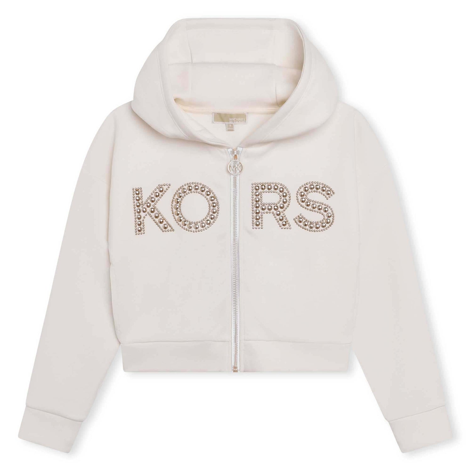 Chaqueta Hooded Crudo Pedrería KORS Niña