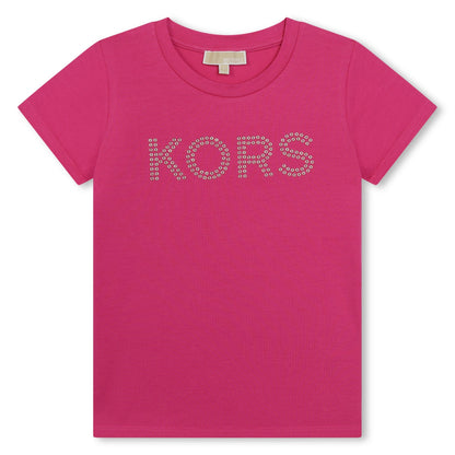 Camiseta Fucsia KORS Studded Niña