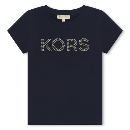 Camiseta Azul Oscuro KORS Studded Niña