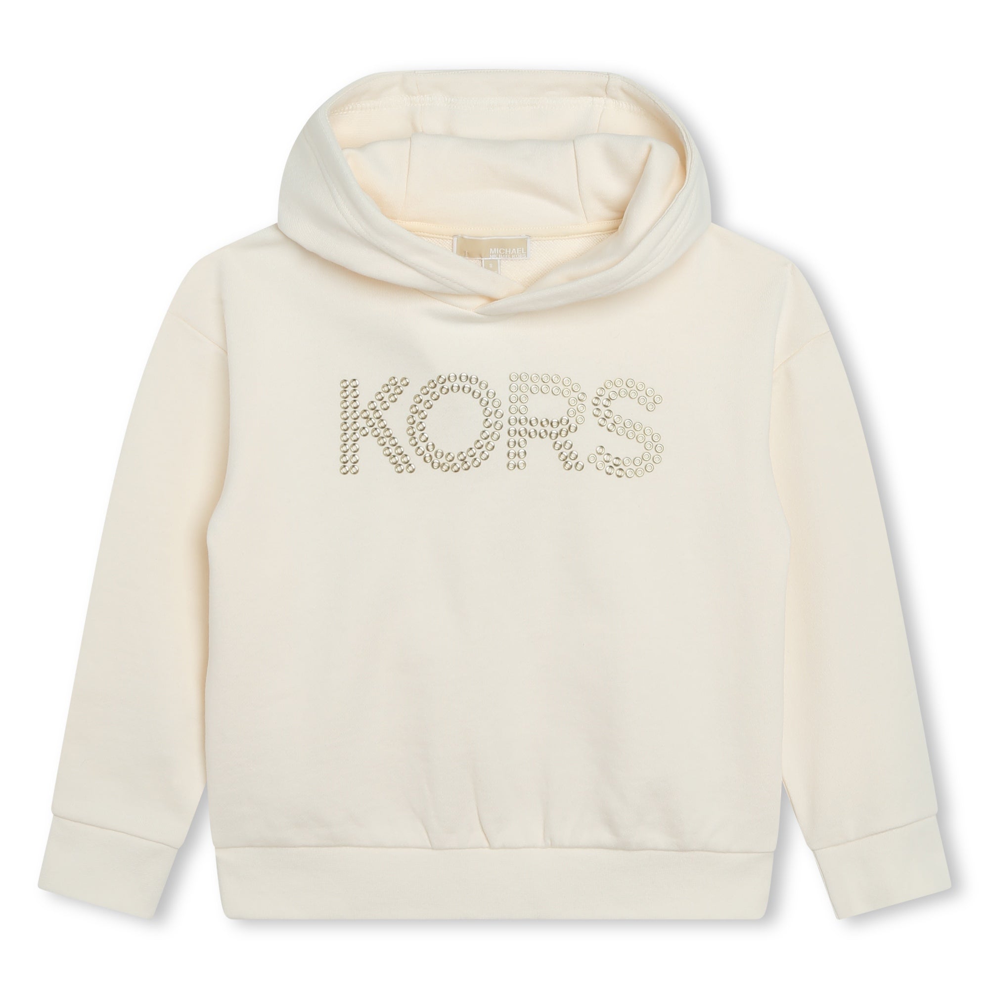 Buzo Hooded Marfil Logo KORS Niña