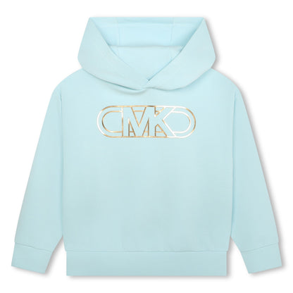 Buzo Hooded Azul Pastel Logo MK Empire Niña