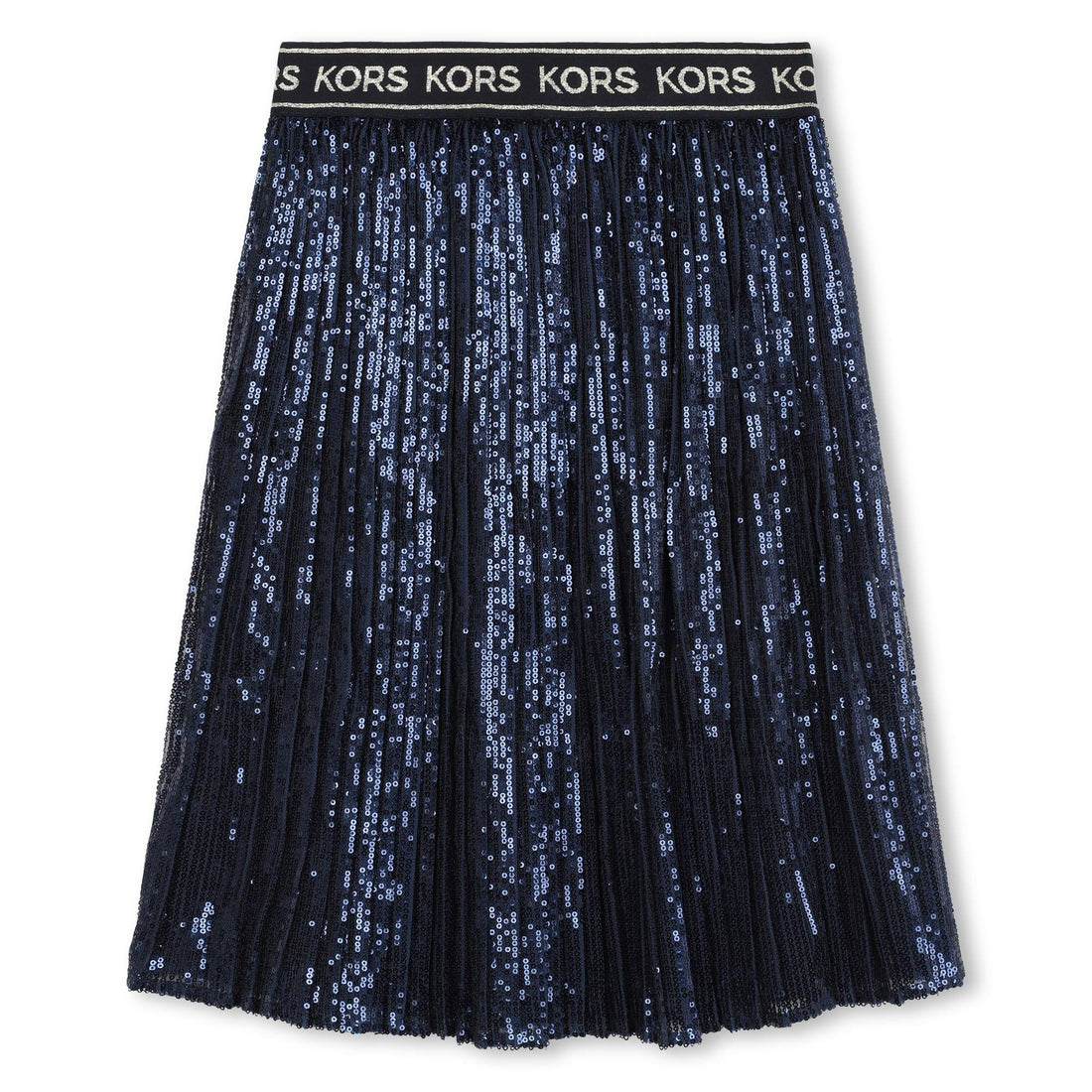 Falda Midi Plisada Azul Sequin KORS