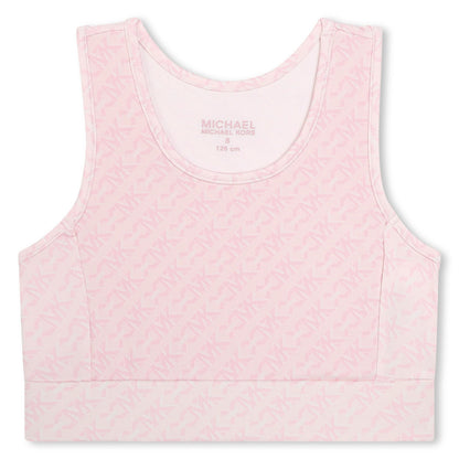 Crop Top Rosa Logotipo MK Empire Niña