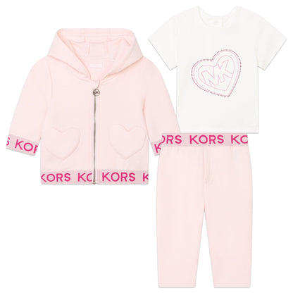 Conjunto Jogging Rosa MK Heart Bebé Niña