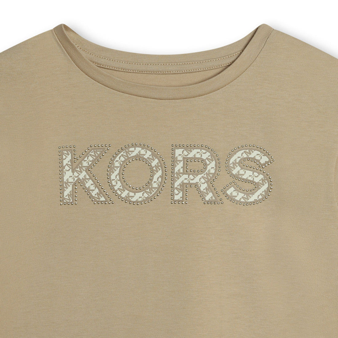 Camiseta Cropped Camel Algodón Orgánico Logotipo KORS Empire