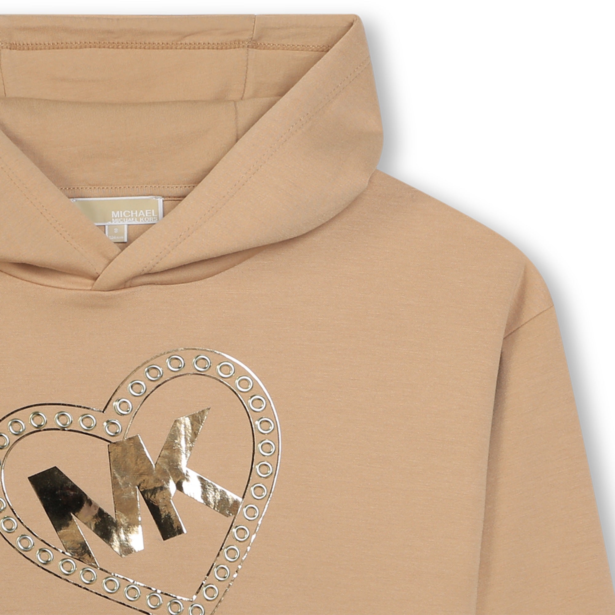 Buzo Hooded Camel Logo MK Charm Niña