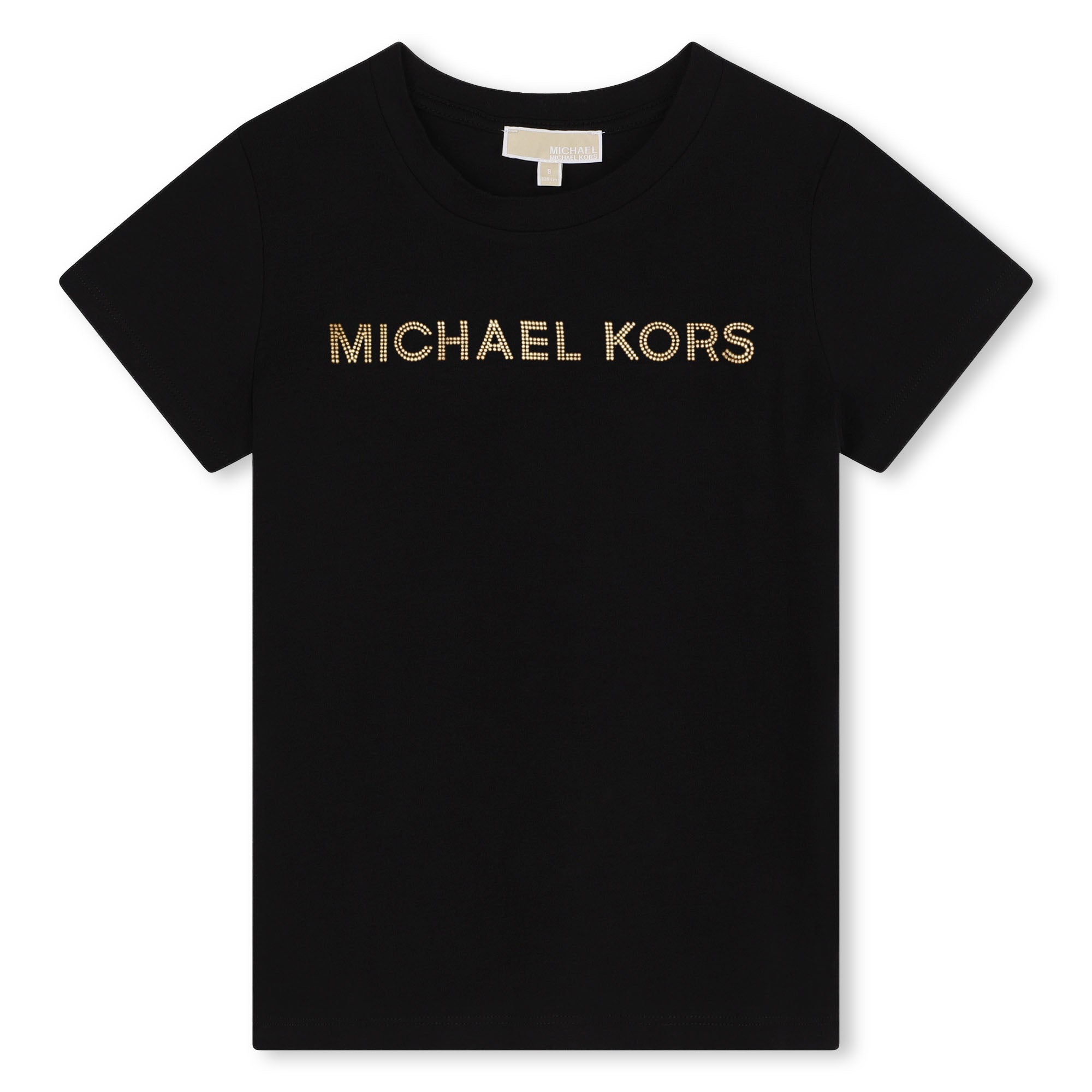 Camiseta Negra Algodón Orgnánico MICHAEL KORS Foil