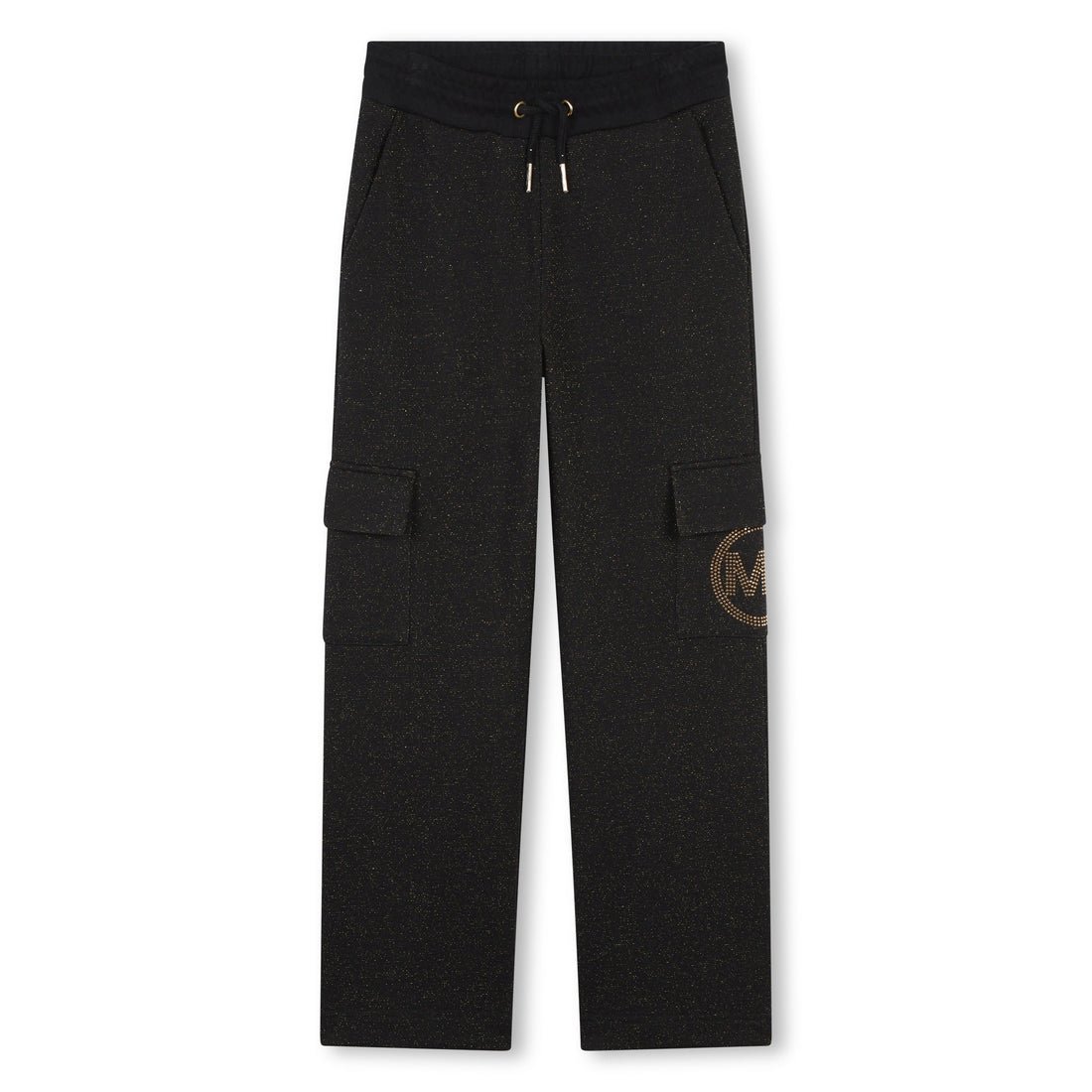 Pantalón Cargo Wide Leg Negro &amp; Lurex