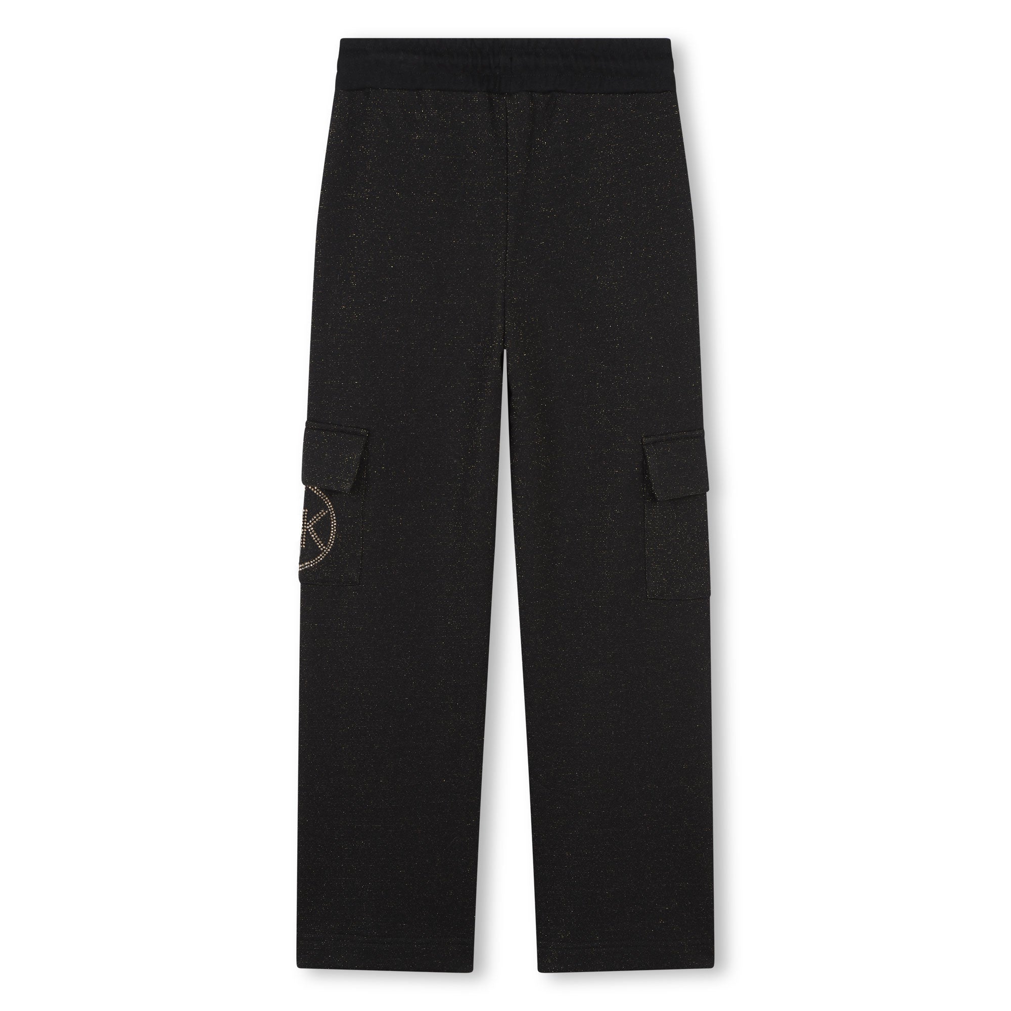 Pantalón Cargo Wide Leg Negro &amp; Lurex