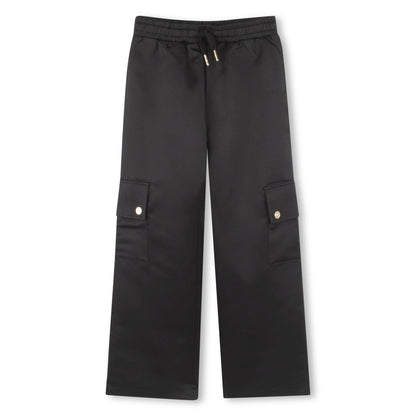Pantalón Cargo Poliéster Negro