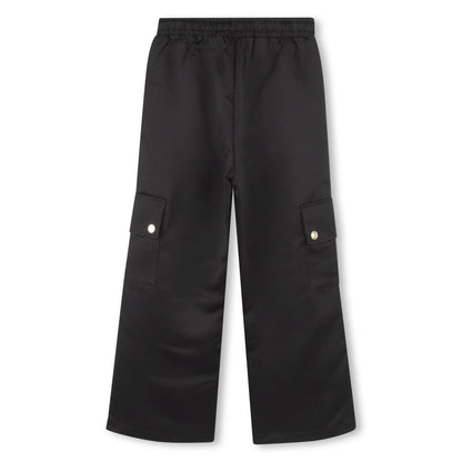Pantalón Cargo Poliéster Negro