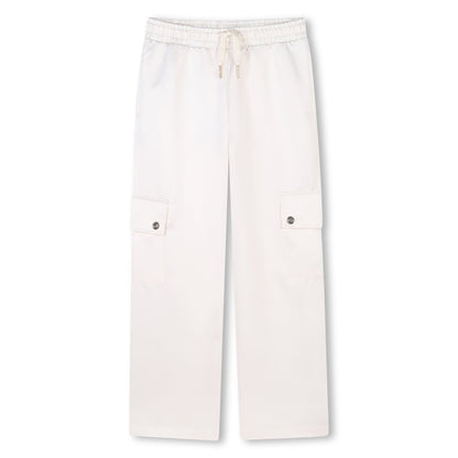 Pantalón Cargo Satín Blanco