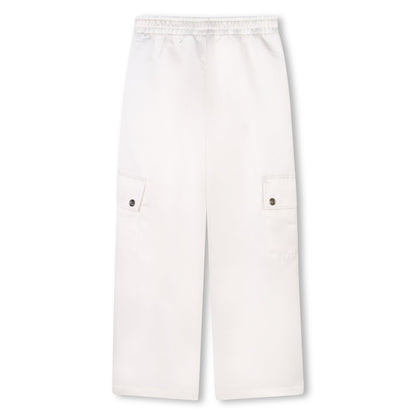 Pantalón Cargo Satín Blanco