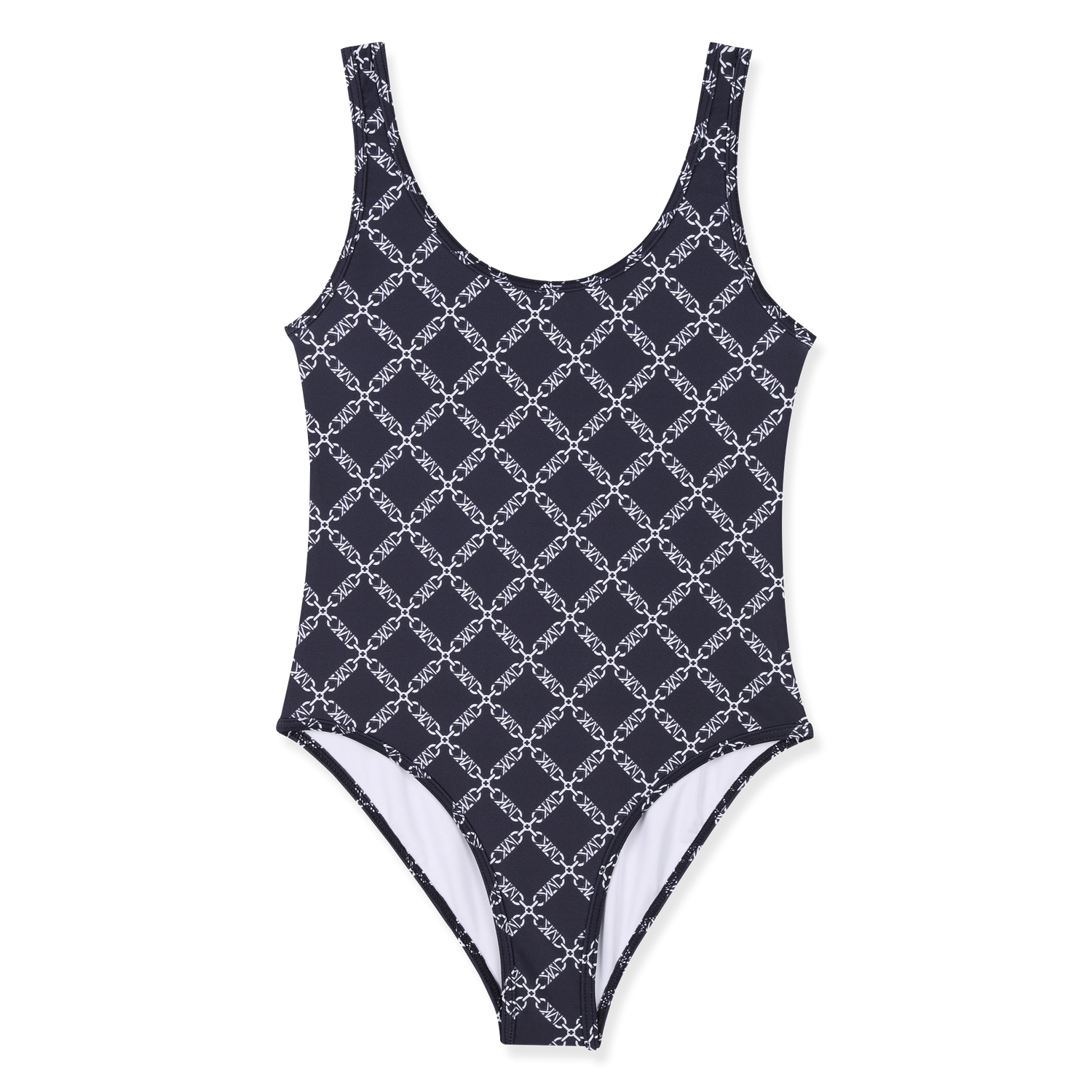 Vestido Baño Monograma Integral Azul