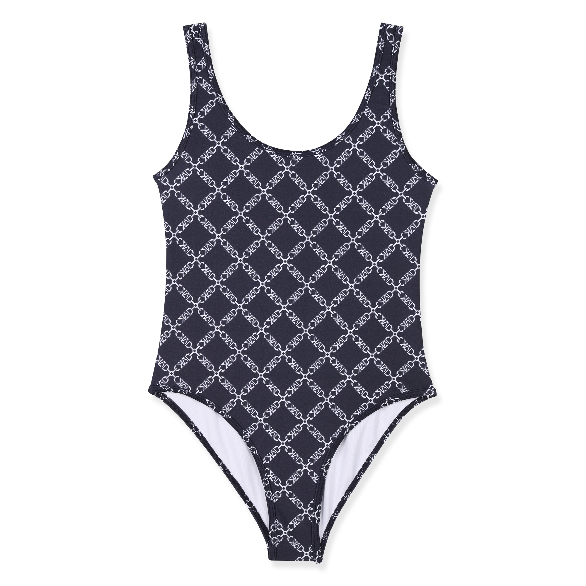 Vestido Baño Monograma Integral Azul