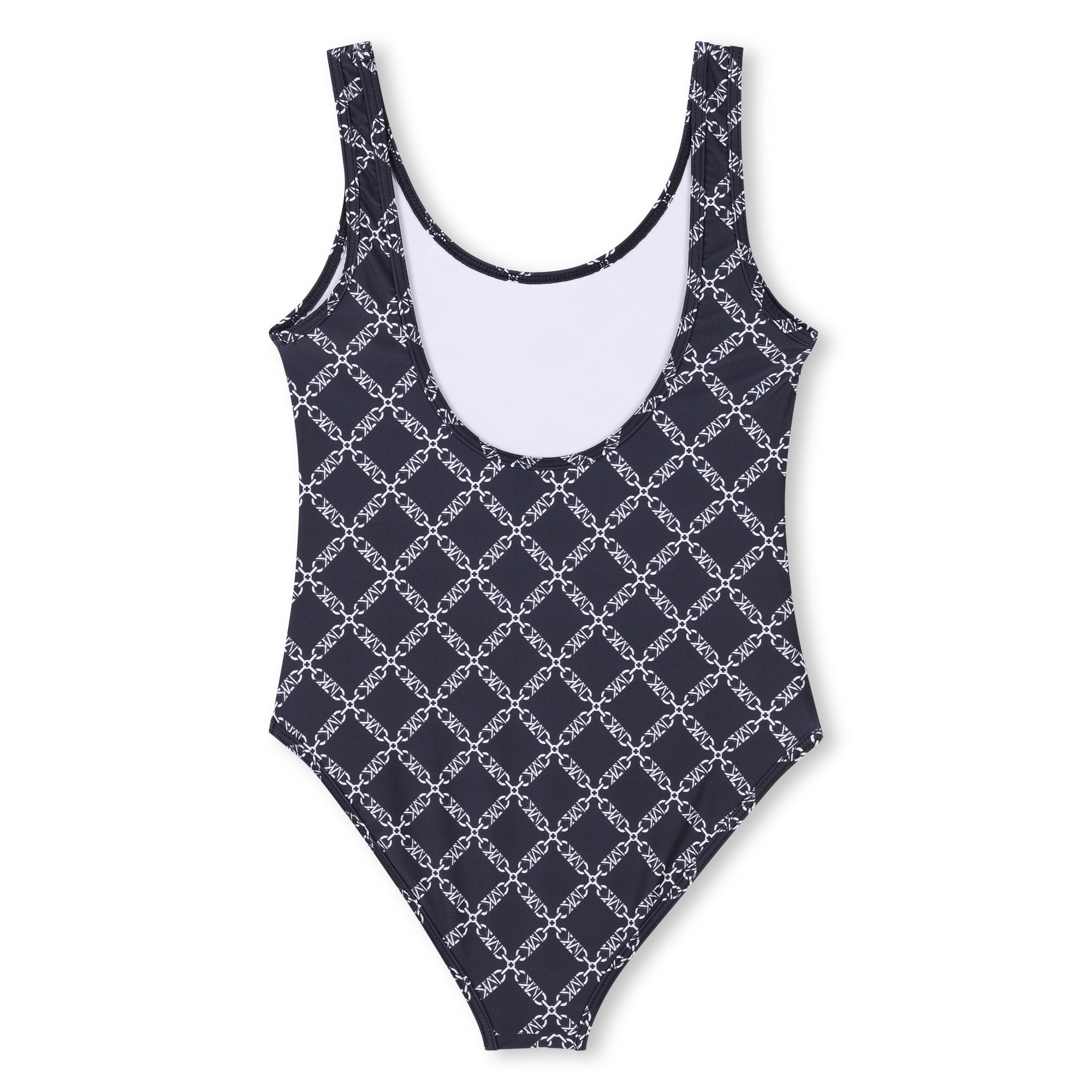 Vestido Baño Monograma Integral Azul