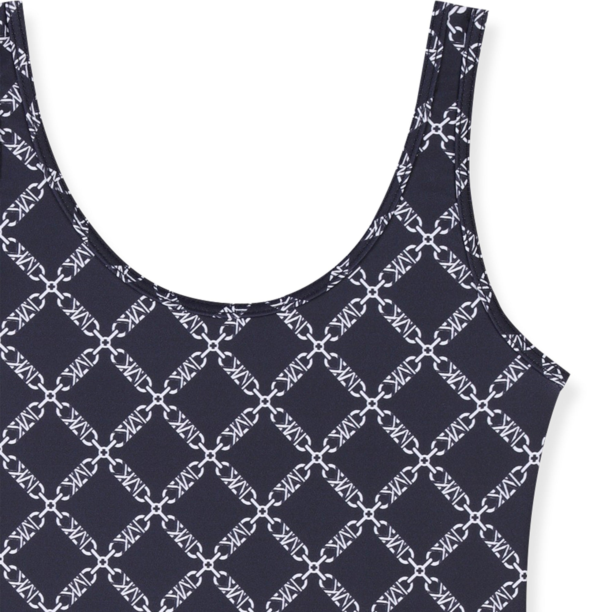 Vestido Baño Monograma Integral Azul