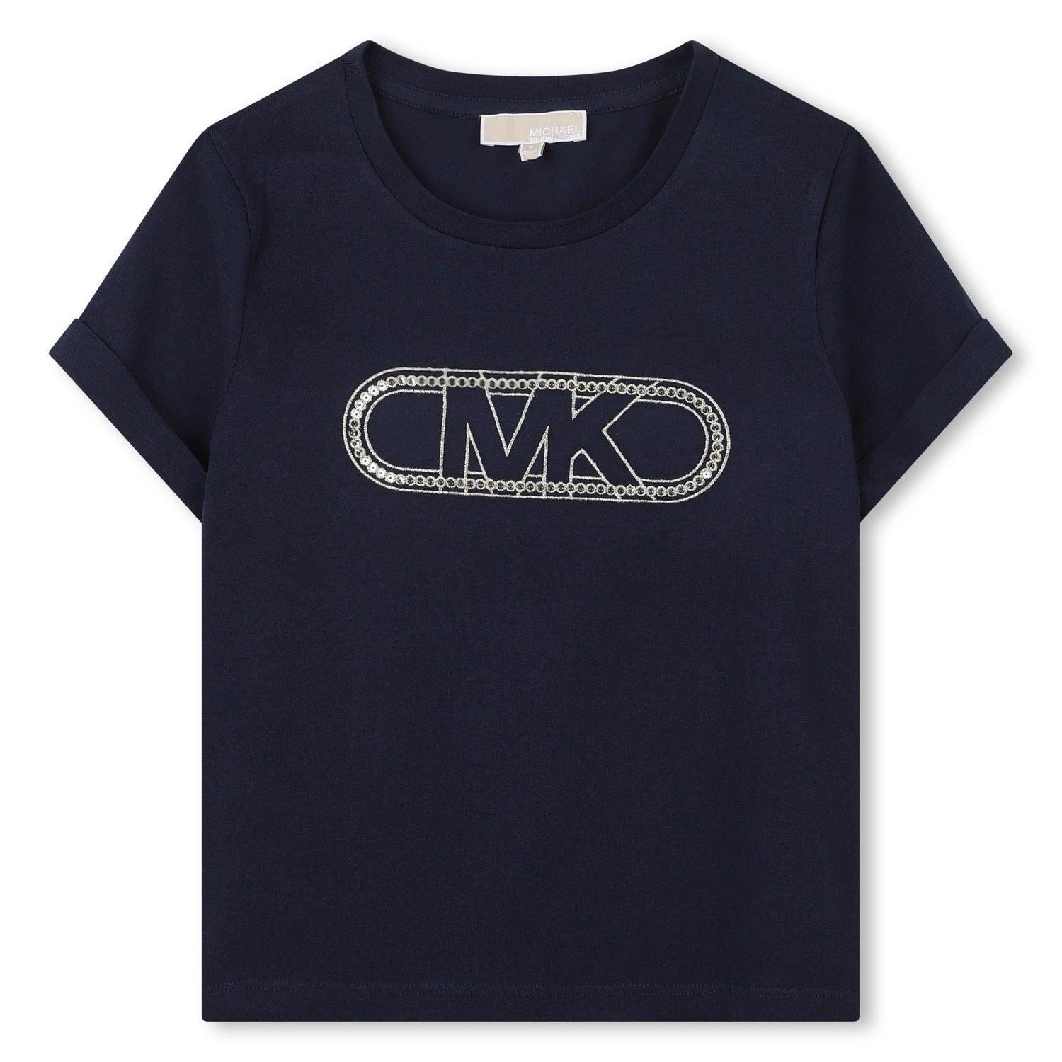 Camiseta Azul Logotipo Destacado Algodón Orgánico