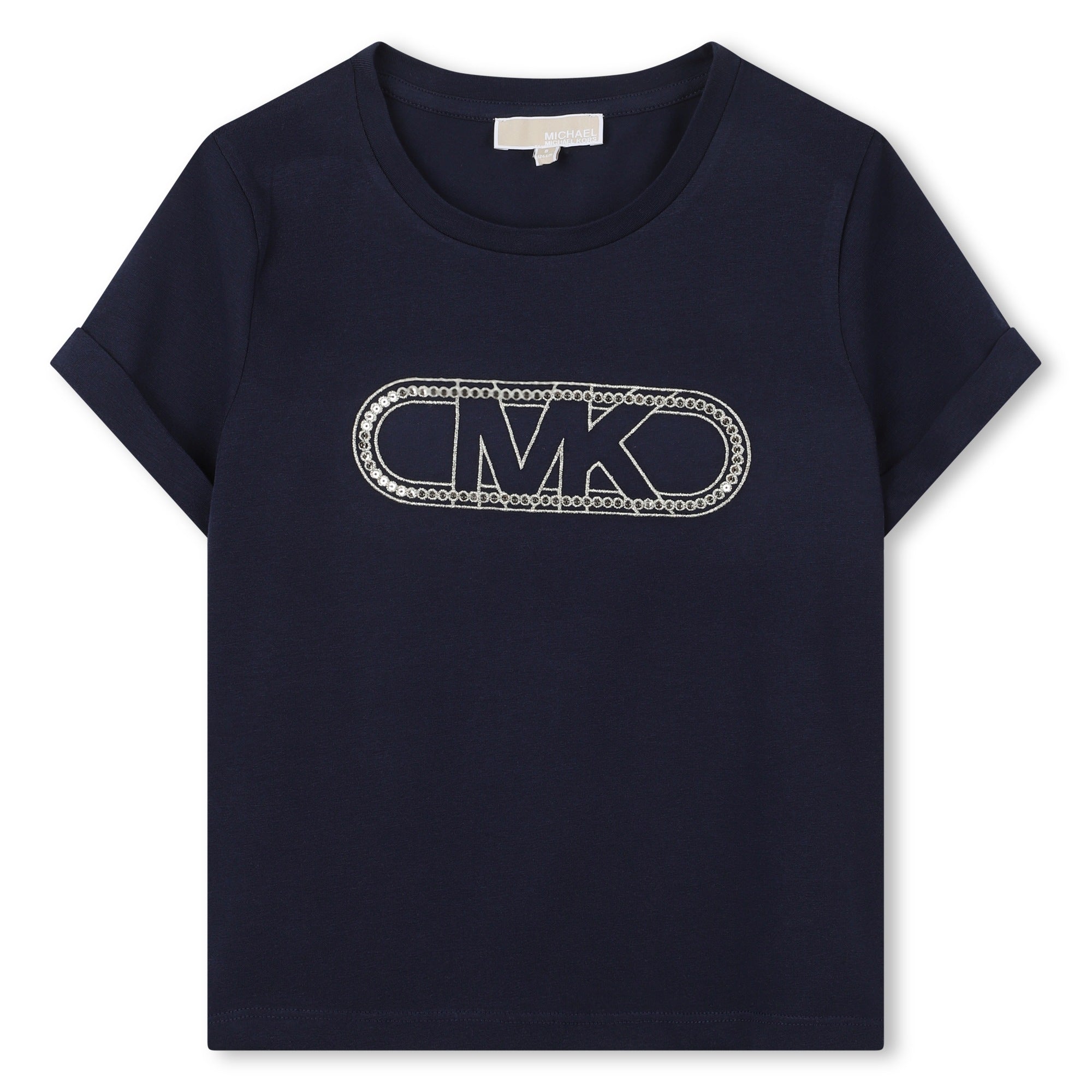 Camiseta Azul Logotipo Destacado Algodón Orgánico