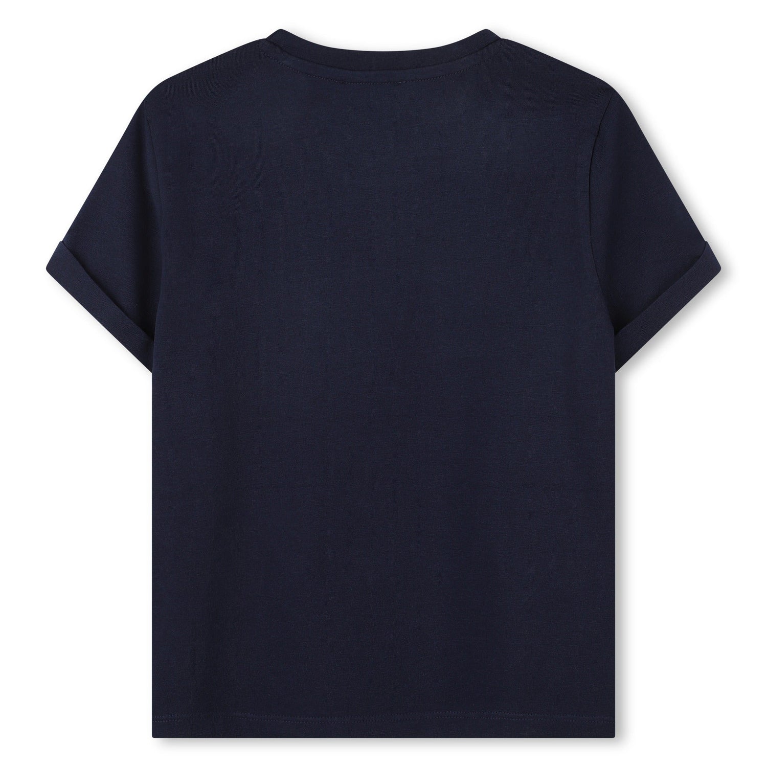 Camiseta Azul Logotipo Destacado Algodón Orgánico