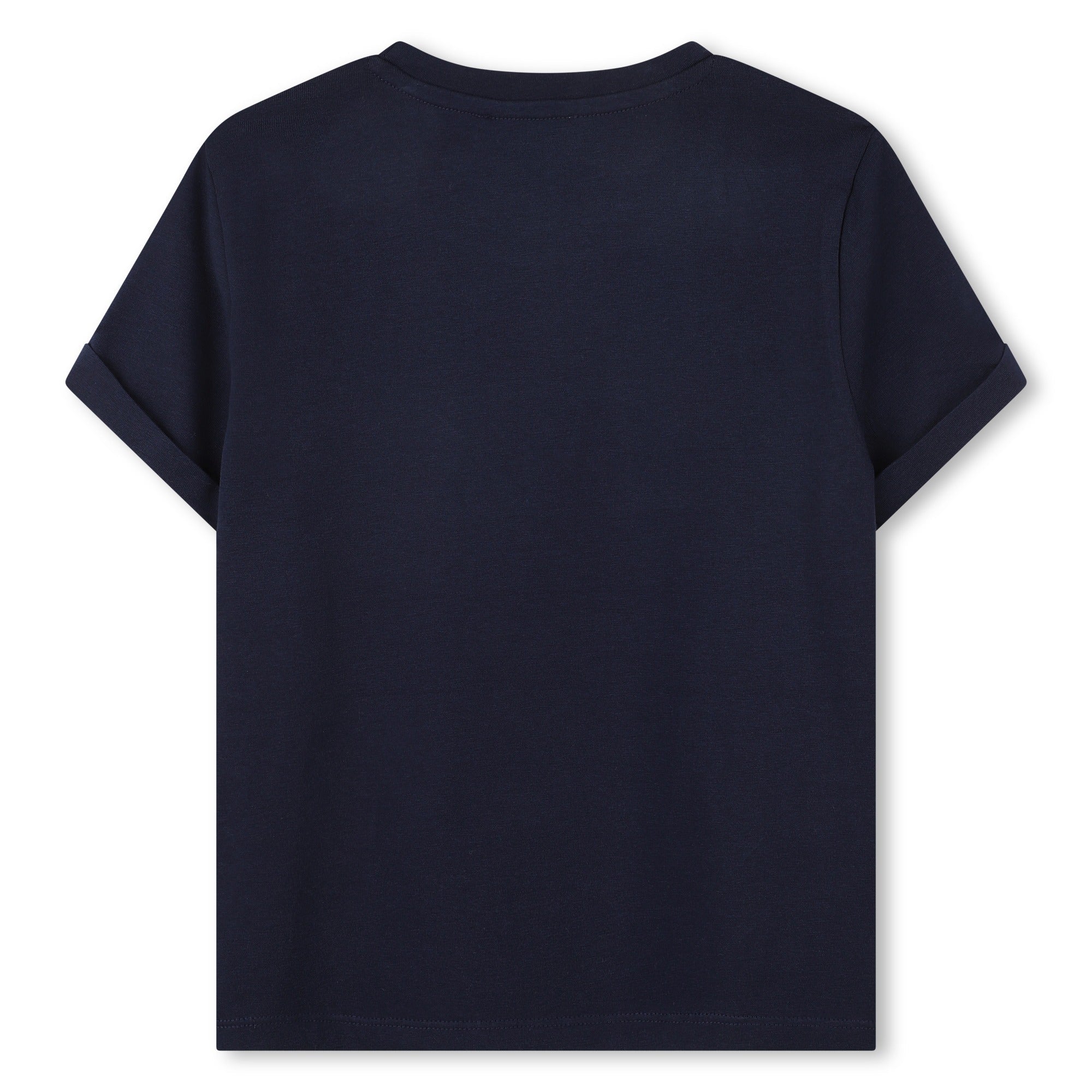 Camiseta Azul Logotipo Destacado Algodón Orgánico