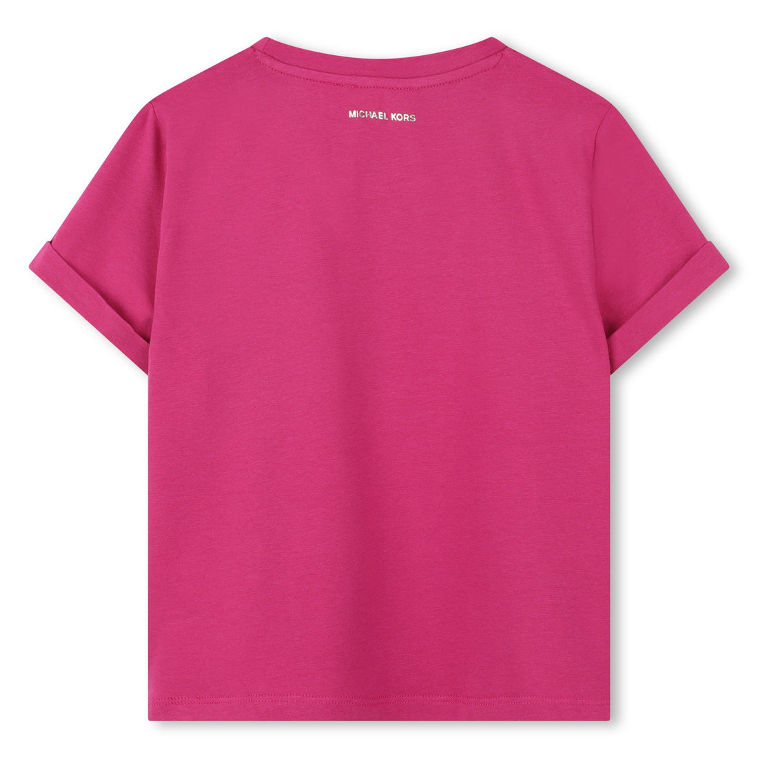 Camiseta Rosa Logotipo Destacado Algodón Orgánico