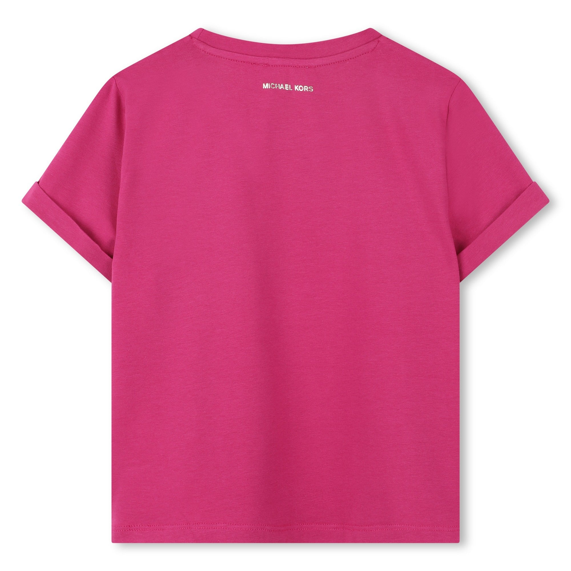 Camiseta Rosa Logotipo Destacado Algodón Orgánico