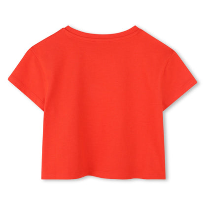 Camiseta Cropped Naranja Algodón Orgánico