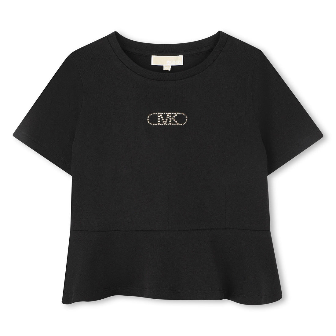 Camiseta Negra Algodón Orgánico Corte A Cropped
