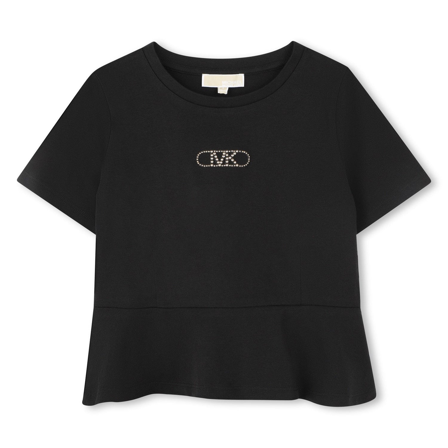 Camiseta Negra Algodón Orgánico Corte A Cropped