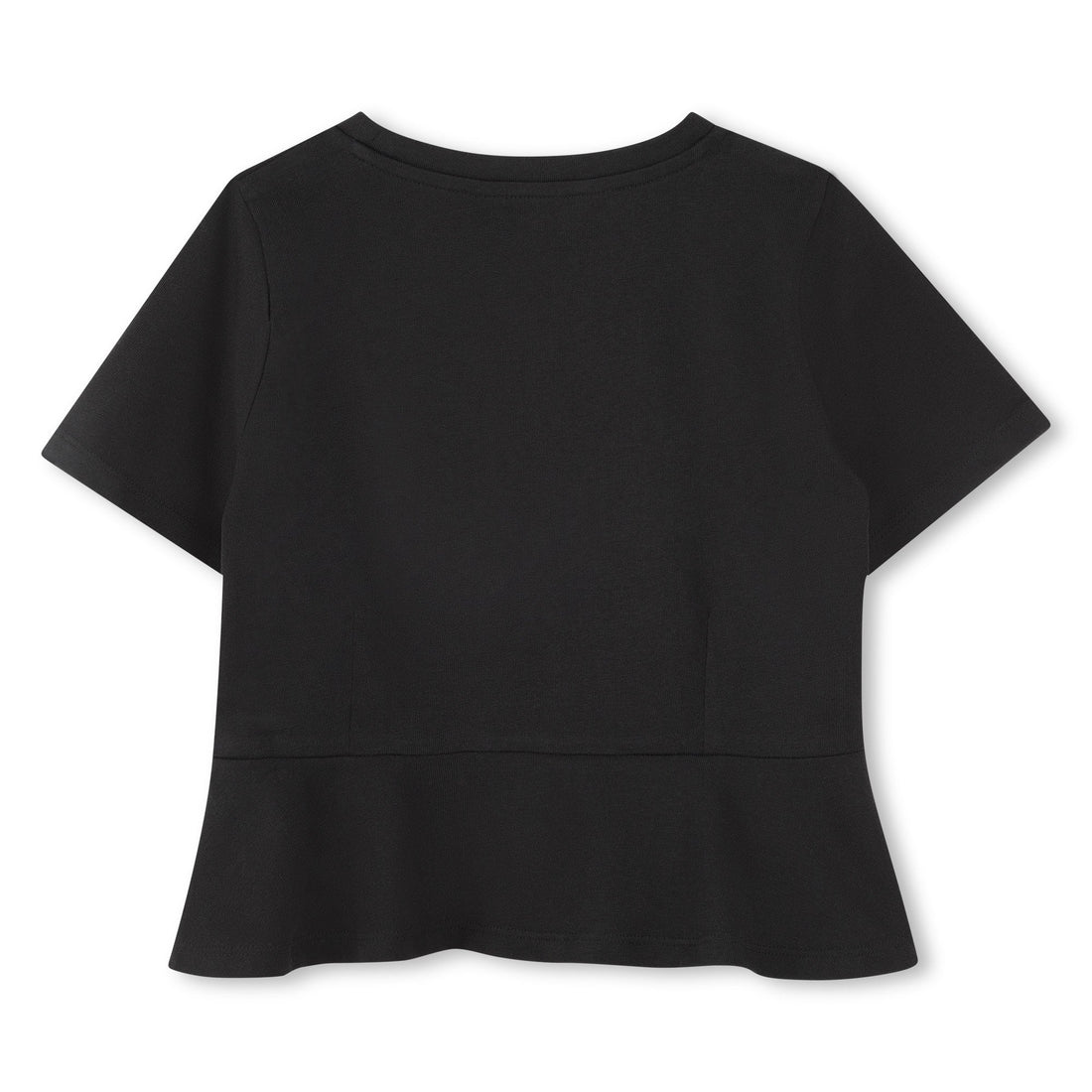 Camiseta Negra Algodón Orgánico Corte A Cropped