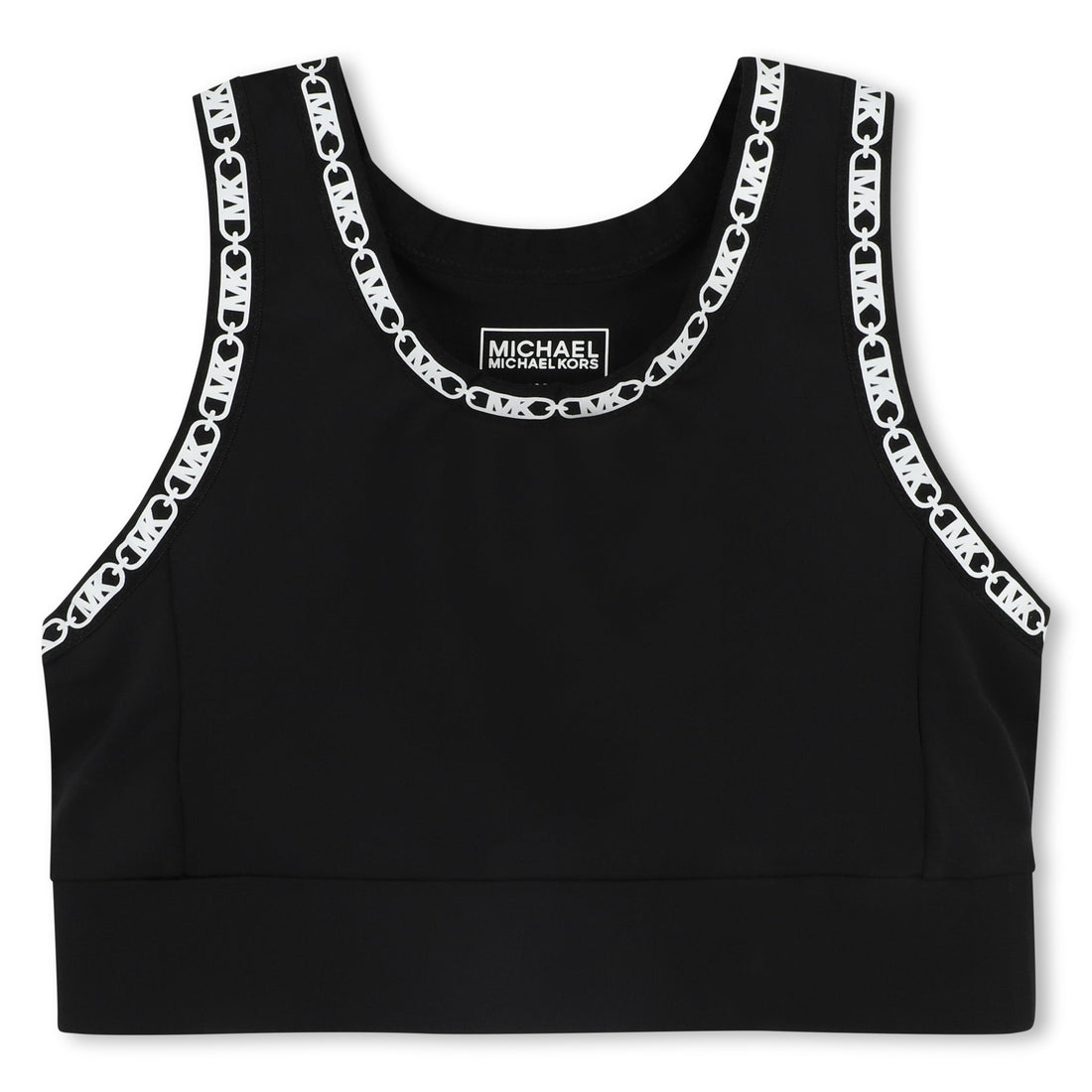 Top Deportivo Negro Franja Monograma