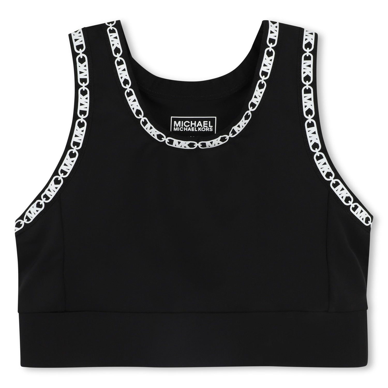 Top Deportivo Negro Franja Monograma