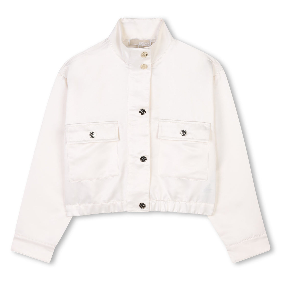 Chaqueta Blanca Satín Cropped
