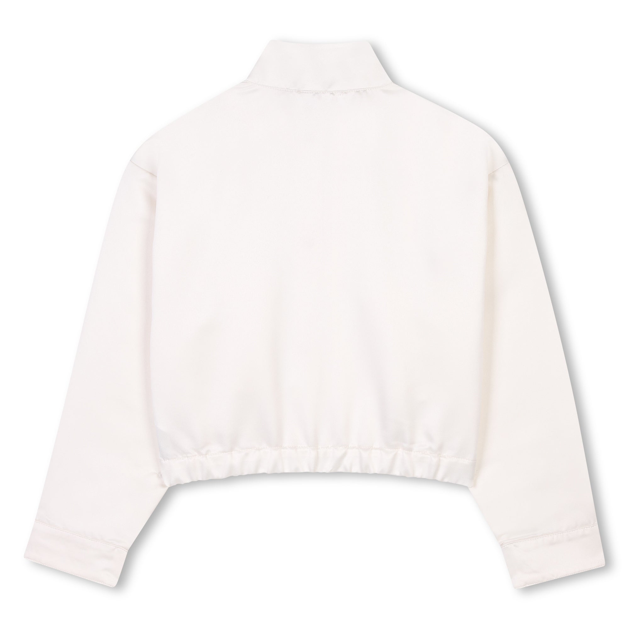 Chaqueta Blanca Satín Cropped