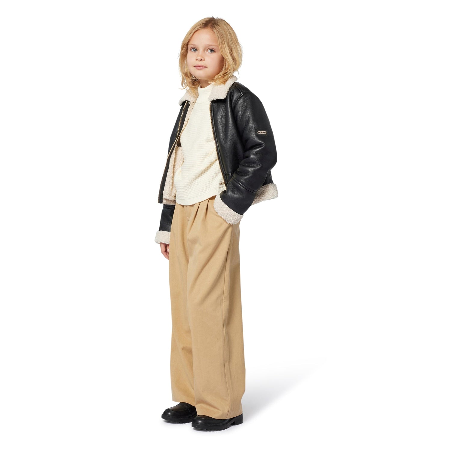 Pantalón Twill Wide Leg MK Camel