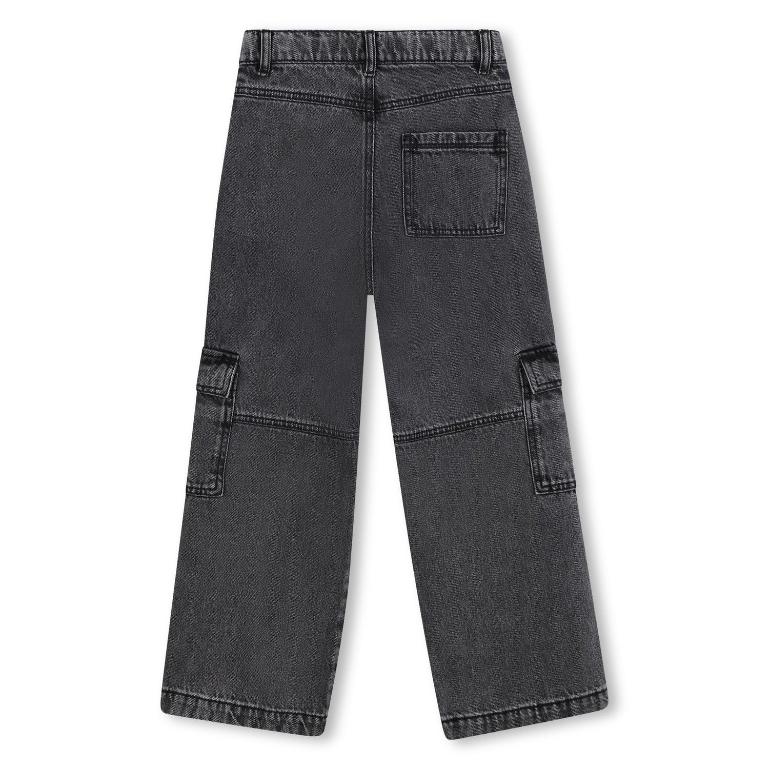 Jean Wide Leg Cargo Negro