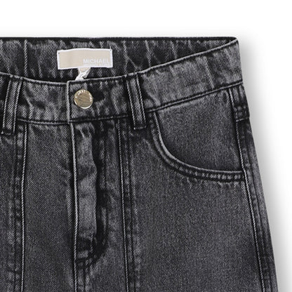 Jean Wide Leg Cargo Negro