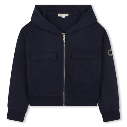 Cardigan Hoddie MK Azul Oscuro