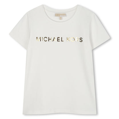 Camiseta Offwhite Ilustración Metálica