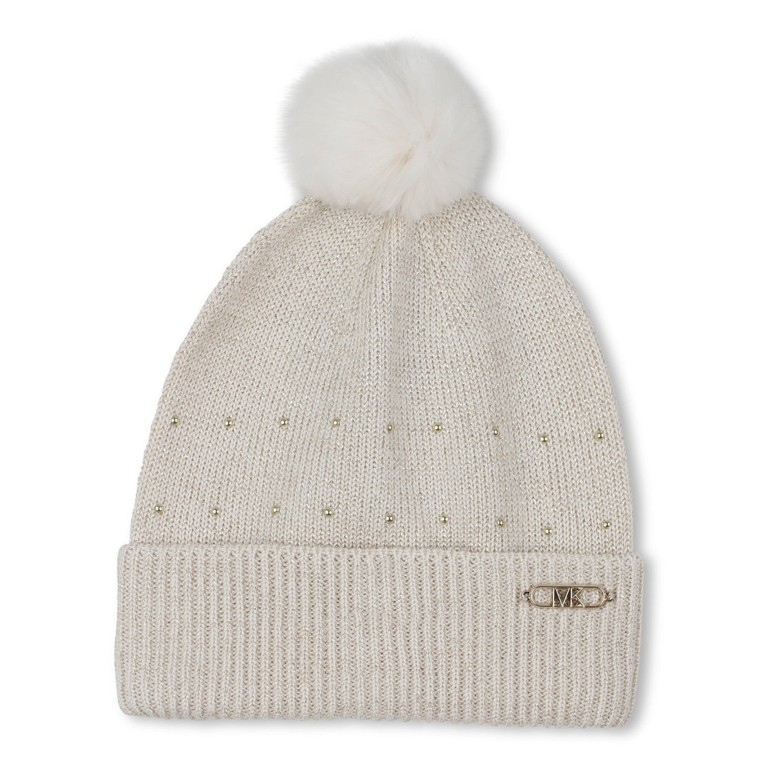 Gorro Tejido Pompón Dorado