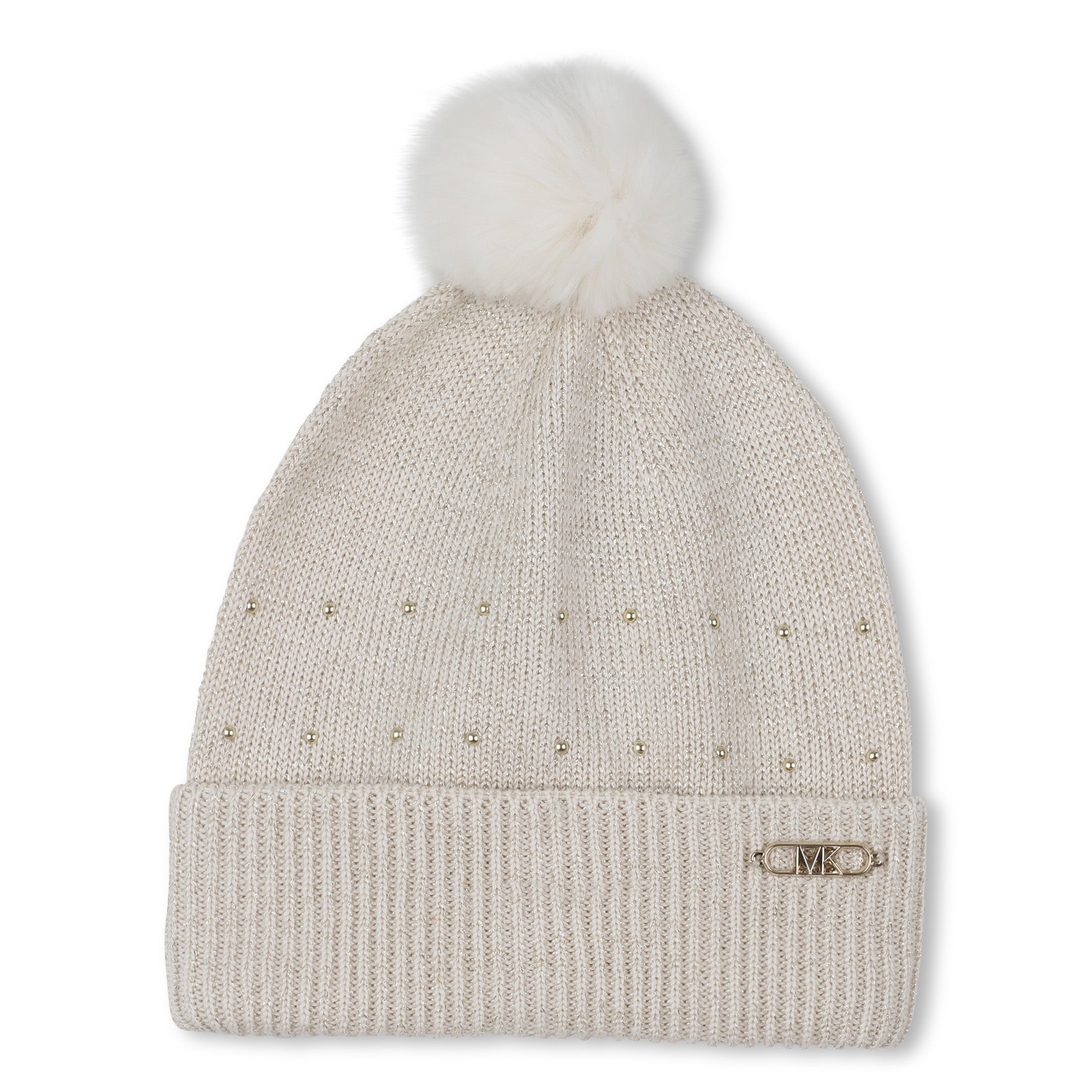 Gorro Tejido Pompón Dorado