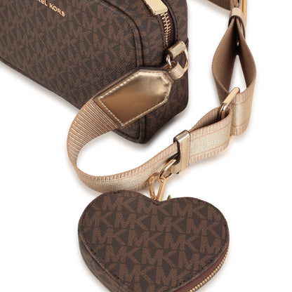 Crossbody Monograma MK Marrón