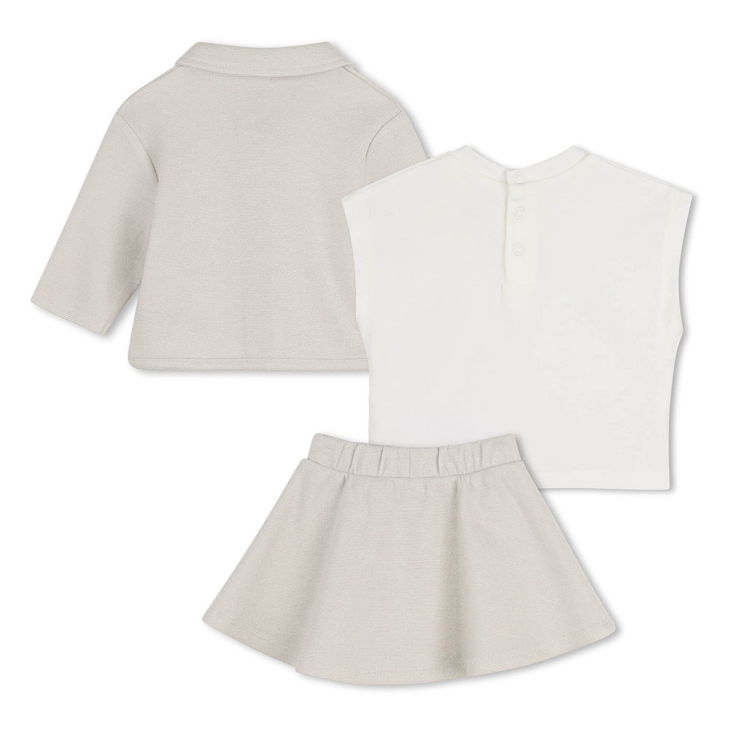 Set Cardigan Falda &amp; Camiseta MK Ficelle