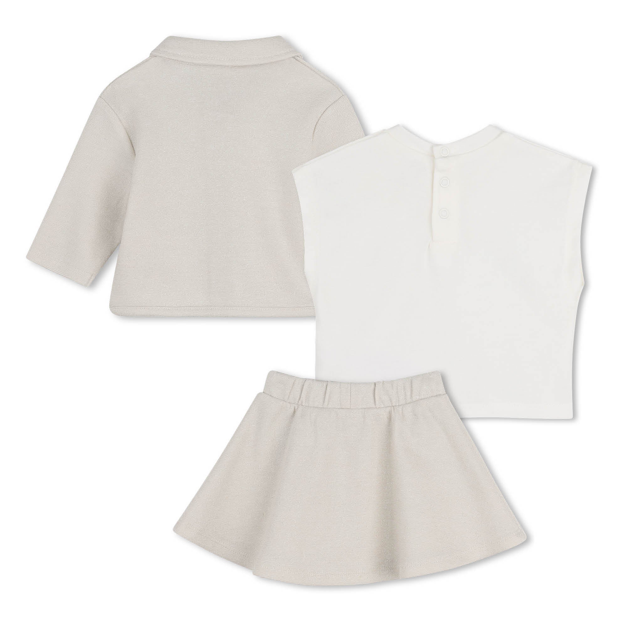 Set Cardigan Falda &amp; Camiseta MK Ficelle