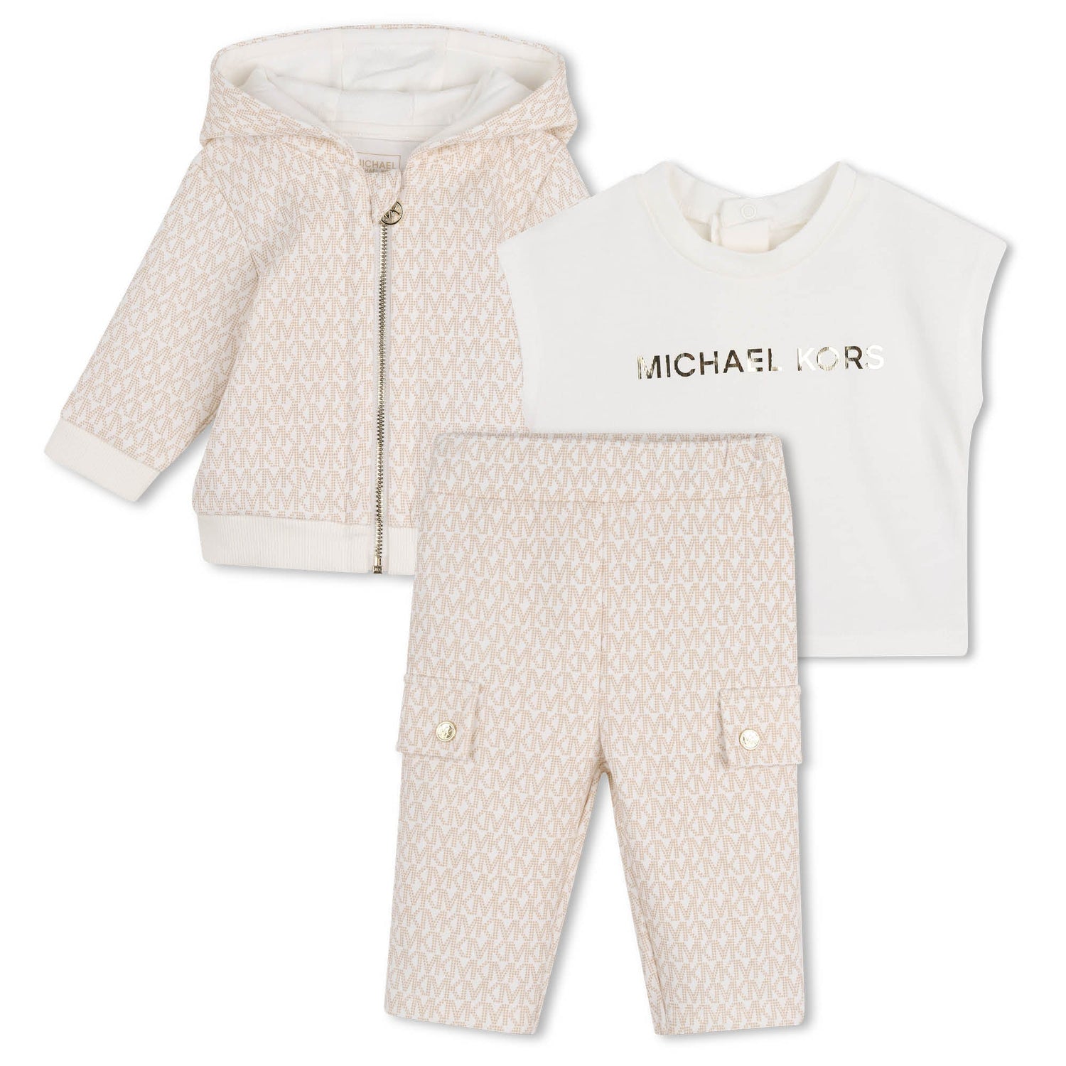 Set Cárdigan Pantalón &amp; Camiseta MK Arroz