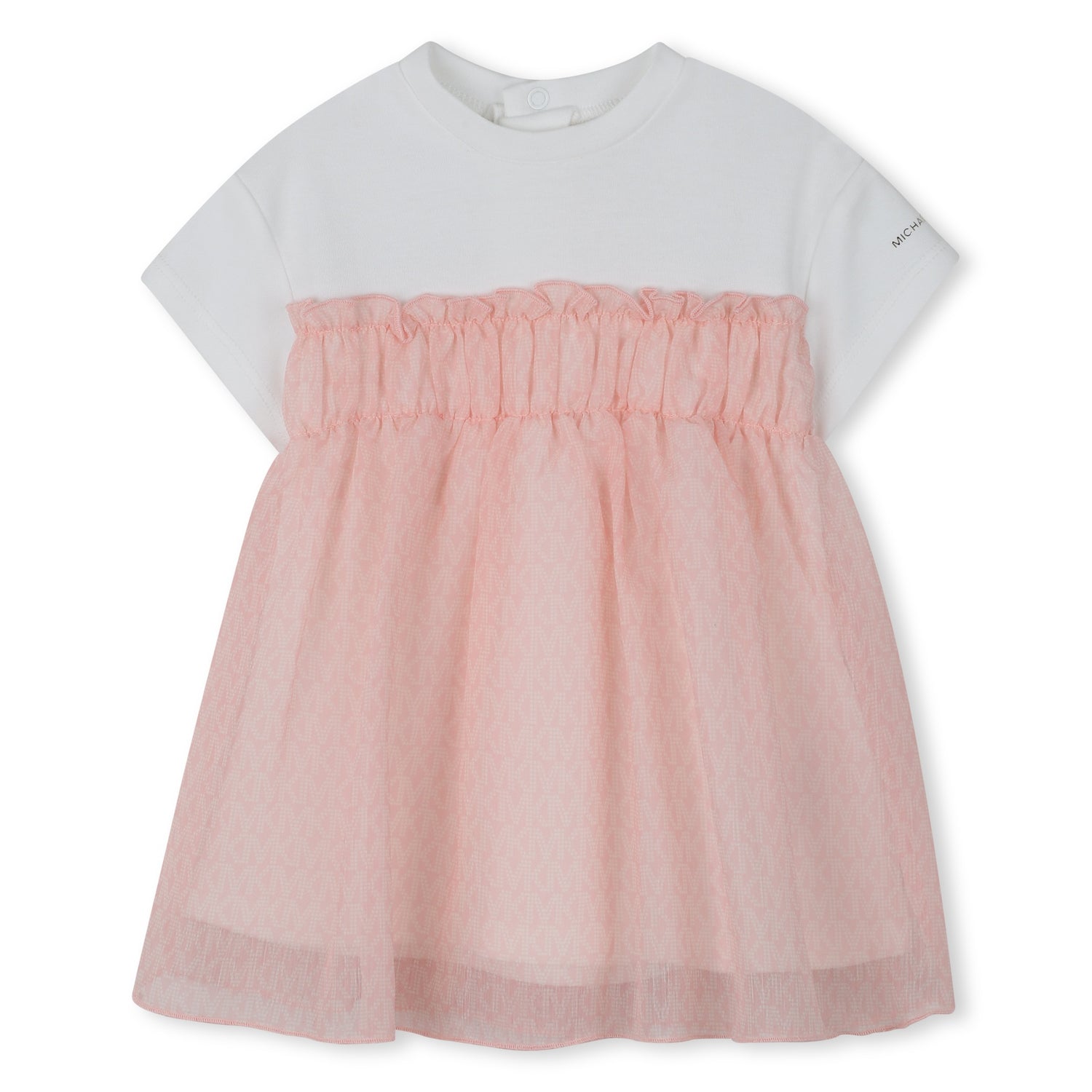 Vestido Combinado Monograma MK Rubor Pálido