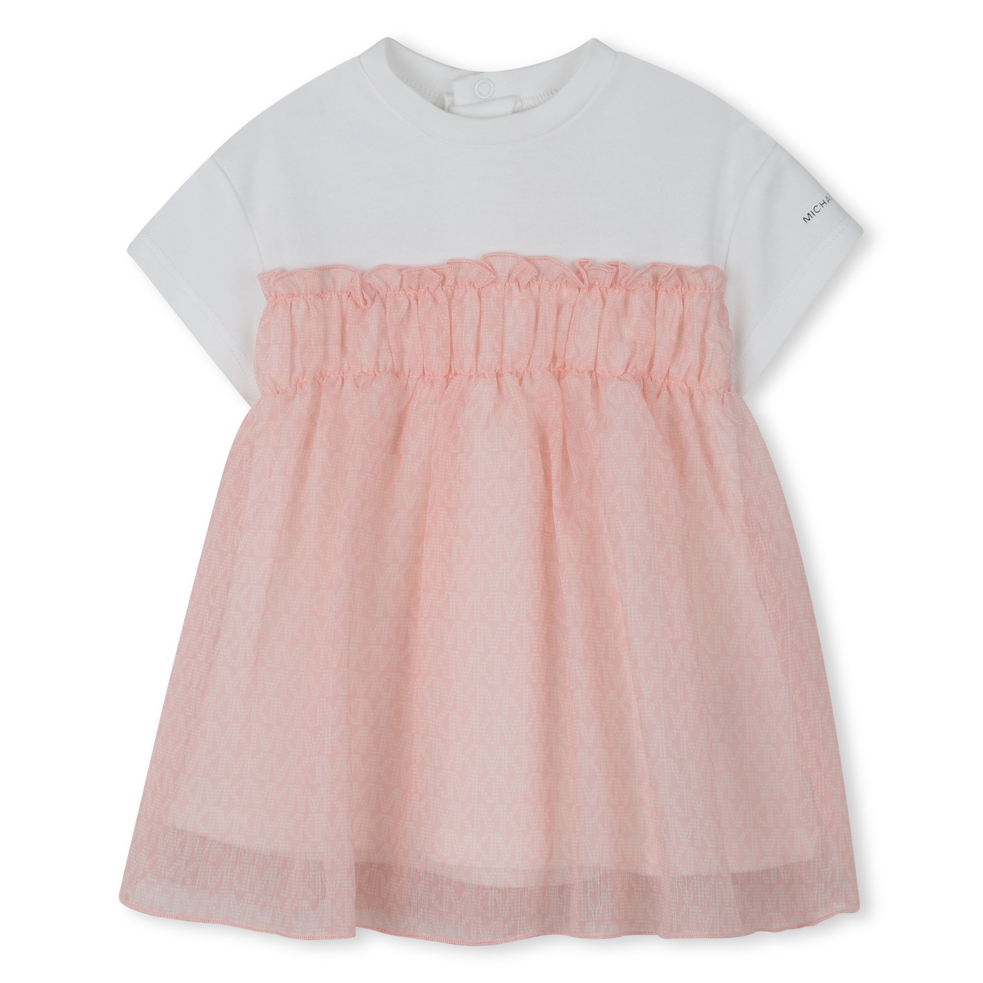 Vestido Combinado Monograma MK Rubor Pálido
